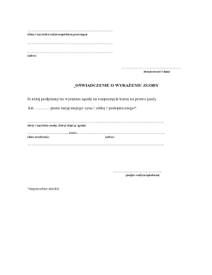 Parental Consent for Driving Course