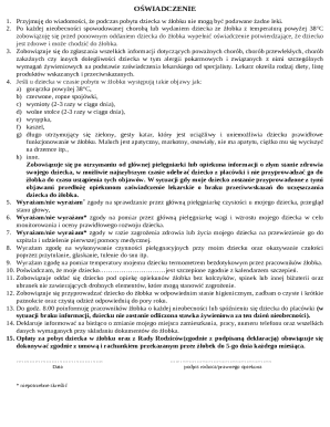 Childcare Health Declaration Form