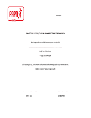 Parent Consent for Child Sports Participation