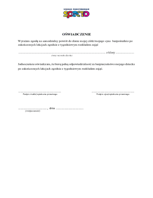 Child Pickup Consent Form