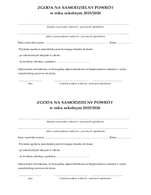 Zgoda na Samodzielny Powrót