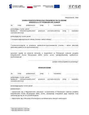 Parental Consent for IKR Junior Scholarship Application