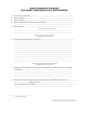 Employment Application Form