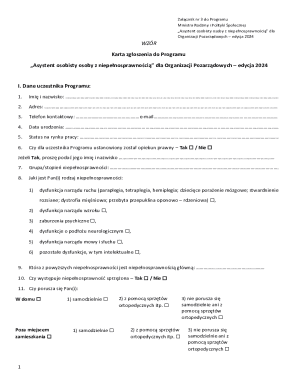 Personal Assistant Program Application Form 2024