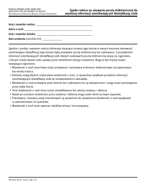 New York Parent Consent for Email Communication