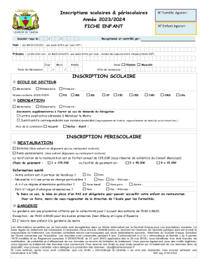 French School Registration Form