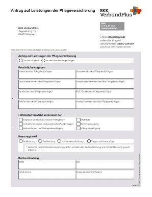 German Long-Term Care Insurance Application