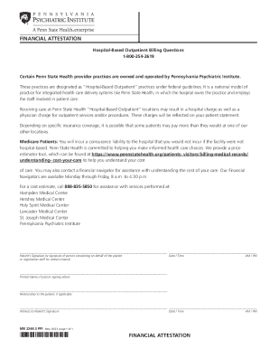 Hospital-Based Outpatient Billing Attestation
