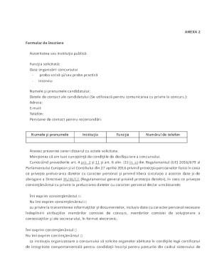 Romanian Public Sector Job Application Form