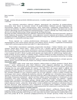 Anesthesiology Consent Form