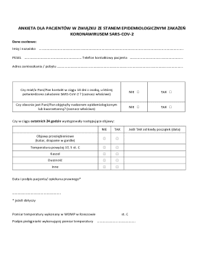Patient Health Declaration Form