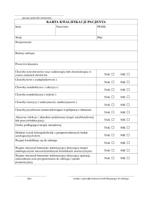 Patient Qualification Form