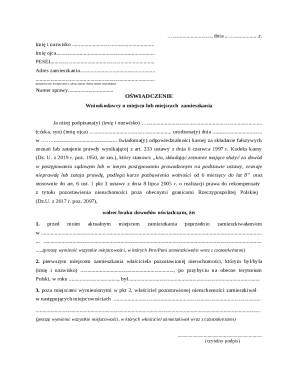 Polish Property Ownership Declaration