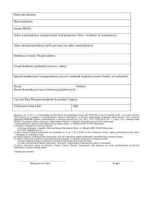 Polish Taxpayer Information Form