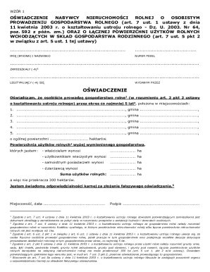 Polish Agricultural Land Purchase Declaration