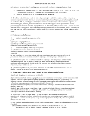 Oświadczenie Rolnika