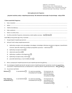 Personal Assistant Program Application Form 2026