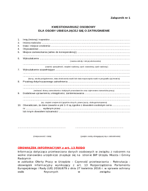 Employee Application Form