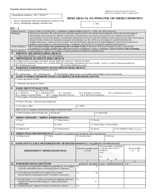 Polish Property Tax Declaration Form