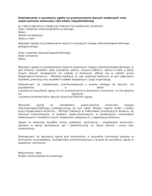 Consent Form for Minors