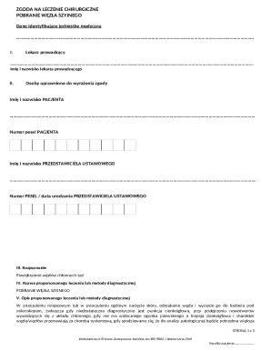 Medical Consent Form for Neck Lymph Node Biopsy