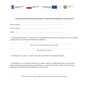 Legal Guardian Affidavit Form