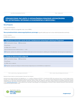 Patient Authorization Form for Medical Information
