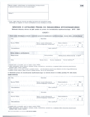 Poland Child Support Application Form