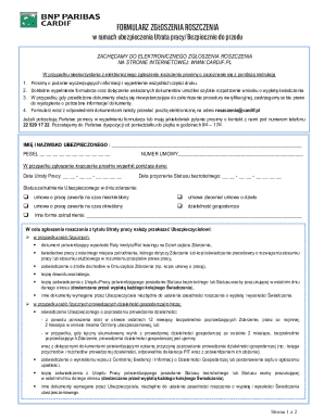 Job Loss Insurance Claim Form