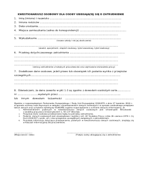 Employment Application Form