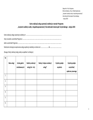 Personal Assistant Service Card 2025