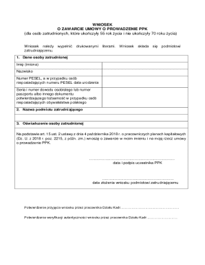 Application for PPK Agreement