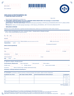 PZU Pomoc w Życiu Membership Declaration