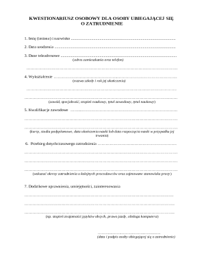 Job Application Form
