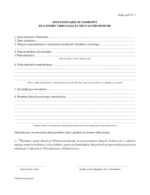 Employment Application Form