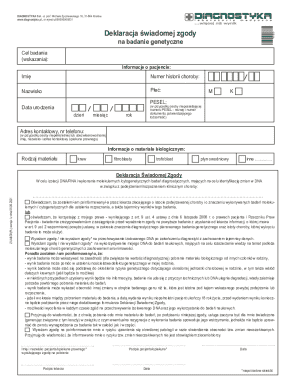 Genetic Testing Consent Form