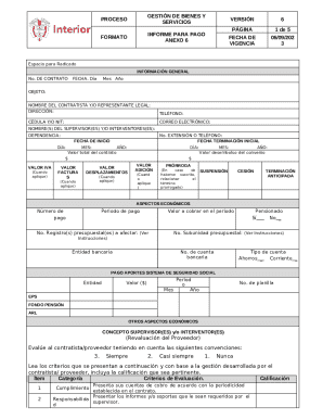 Colombia Payment Report Form