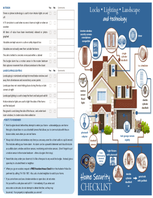 Home Security Checklist