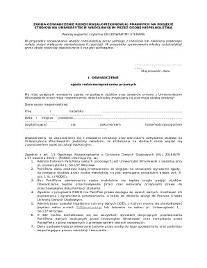 Parental Consent Form for University Studies
