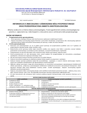 Preoperative Anesthesiology Questionnaire