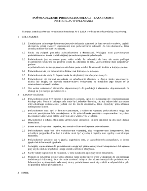 EASA Form 1 Production/Maintenance Certificate