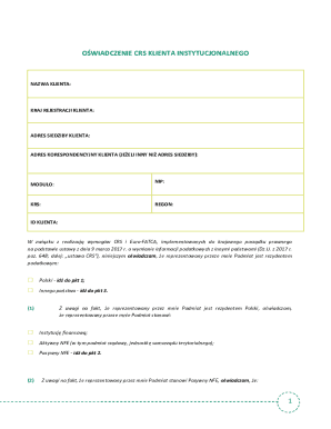 CRS Client Declaration Form