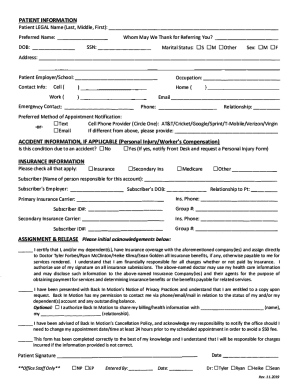 Patient Information Form