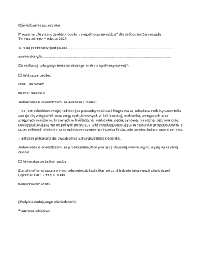 Personal Assistant Program Declaration