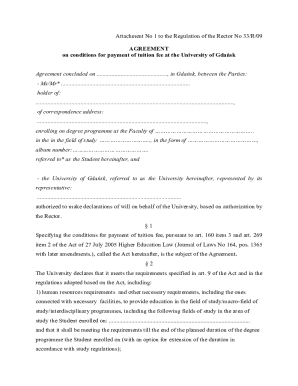 Tuition Fee Agreement