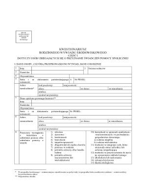 Family Environmental Interview Questionnaire