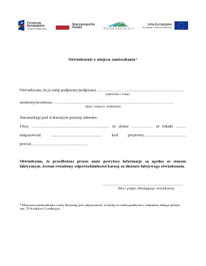 Residence Declaration Form