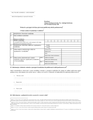 Polish School Admission Application Form