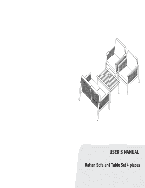 Rattan Sofa and Table Assembly Instructions