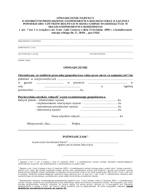 Polish Agricultural Land Purchase Declaration